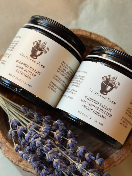 Evening Wellness Bundle | Lavender Tallow Body Butter + Magnesium Whipped Tallow