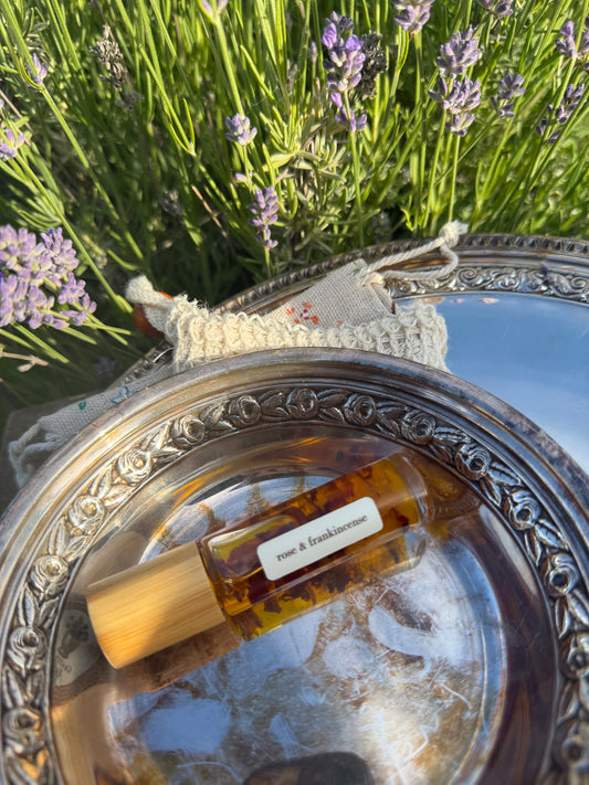 Botanical Perfume Oil | Frankincense & Rose Roller